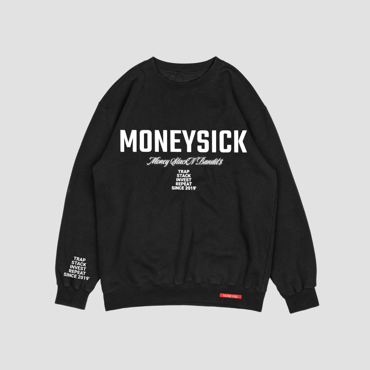 MONEYSCK Crewneck Black - White