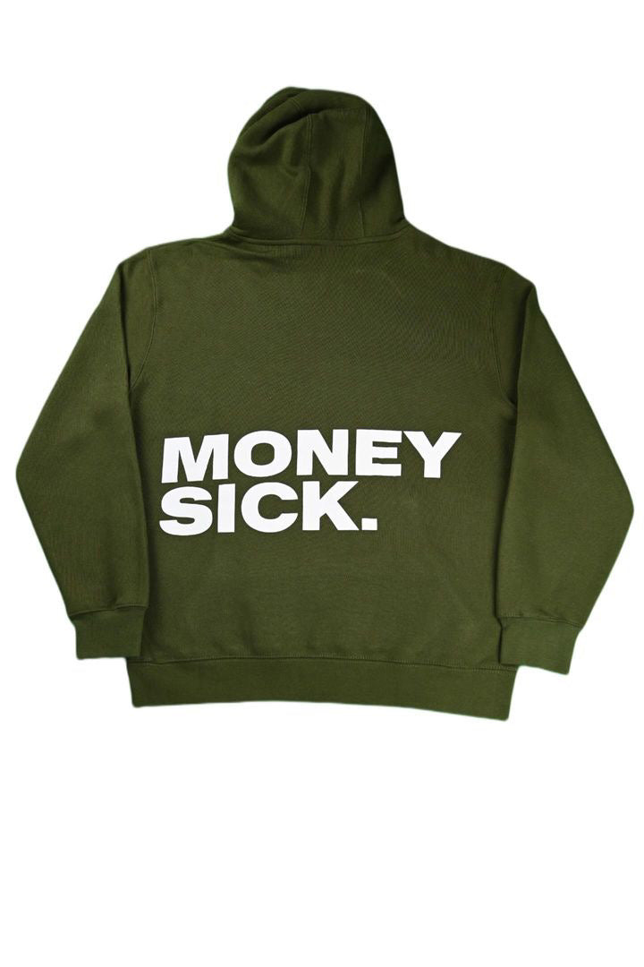 Moneysick Olive Green hoodie