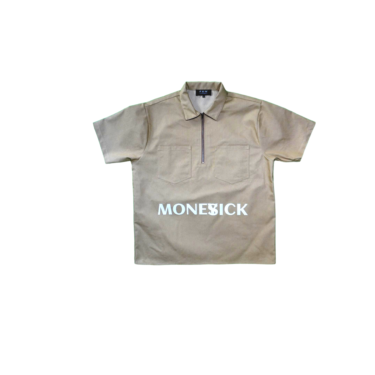 MONEYSCK Ben Davis style shirt Tan/ White
