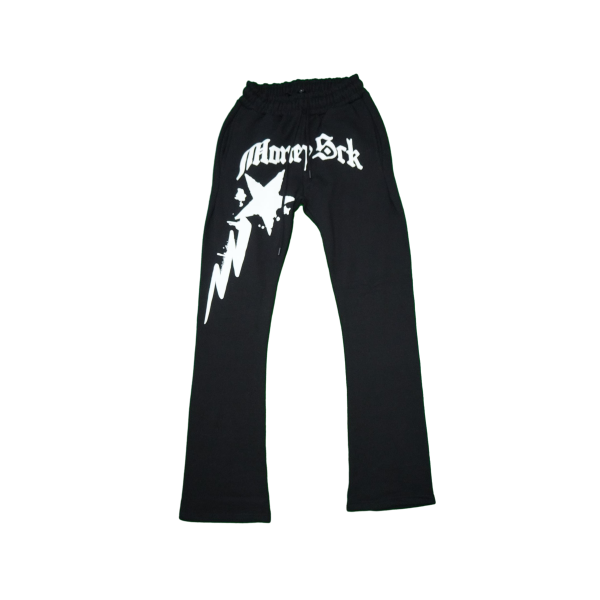 MONEYSCK Hoodie/ Flared Sweats Black/ White