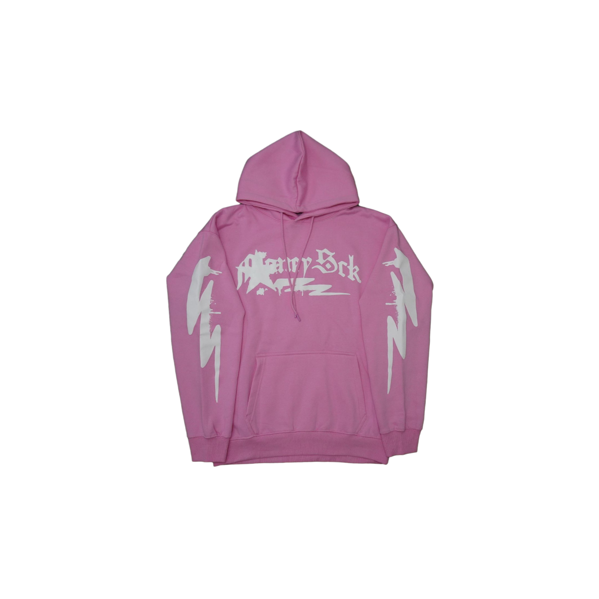 MONEYSCK Hoodie/ Flared Sweats Pink/ White