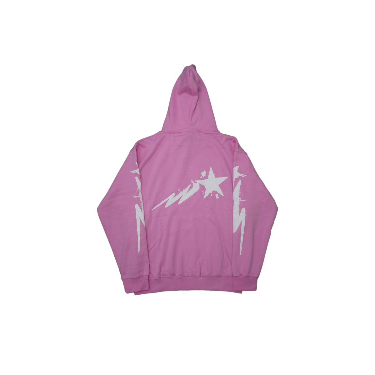 MONEYSCK Hoodie/ Flared Sweats Pink/ White